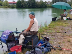 20. ribiško tekmovanje veteranov vojne za Slovenijo v lovu rib s plovcem ob ribniku Rogoznica